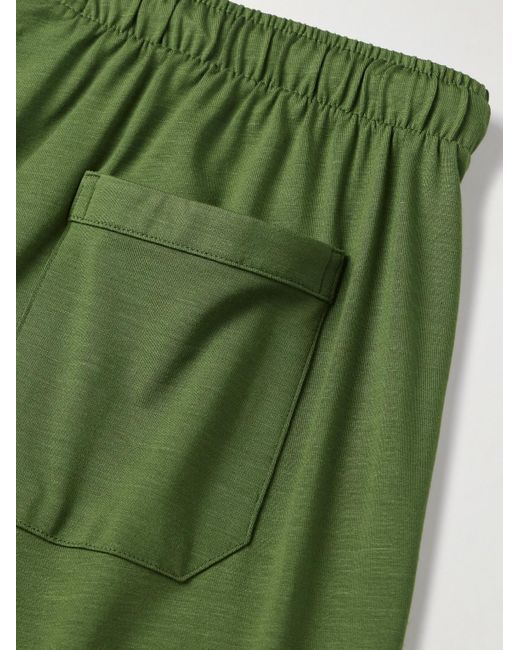 Derek Rose Basel Pyjama-Shorts aus Stretch-MicroModal®-Jersey in Green für Herren