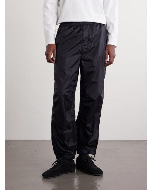 Beams Plus Blue Wool-Blend Shell Drawstring Trousers for men