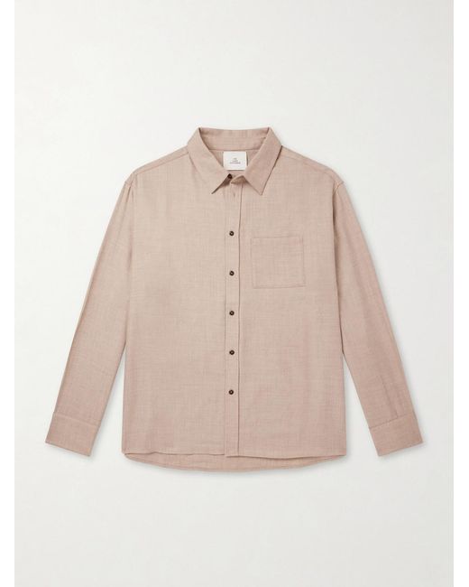 The Elder Statesman Natural Wool And Cashmere-Blend Shirt for men