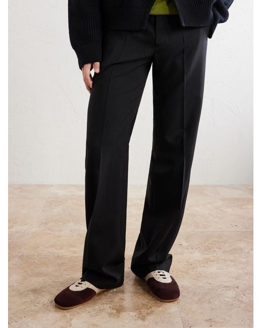 Dries Van Noten Brown Leather-Trimmed Suede Sneakers for men