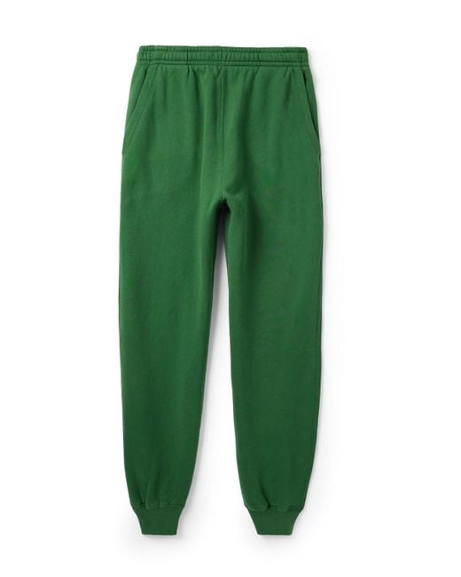Bode Green Tapered Cotton-jersey Sweatpants for men