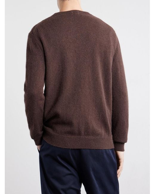 Massimo Alba Brown Ares Cashmere And Alpaca-Blend Sweater for men
