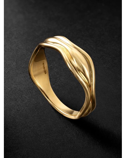 Fernando Jorge Black Fluid 18-karat Gold Ring for men
