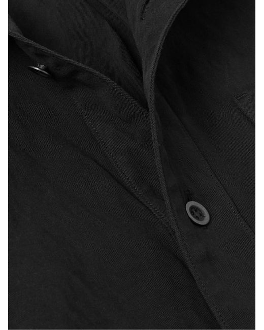 Kaptain Sunshine Black Cotton And Linen-blend Twill Half-placket Jacket for men