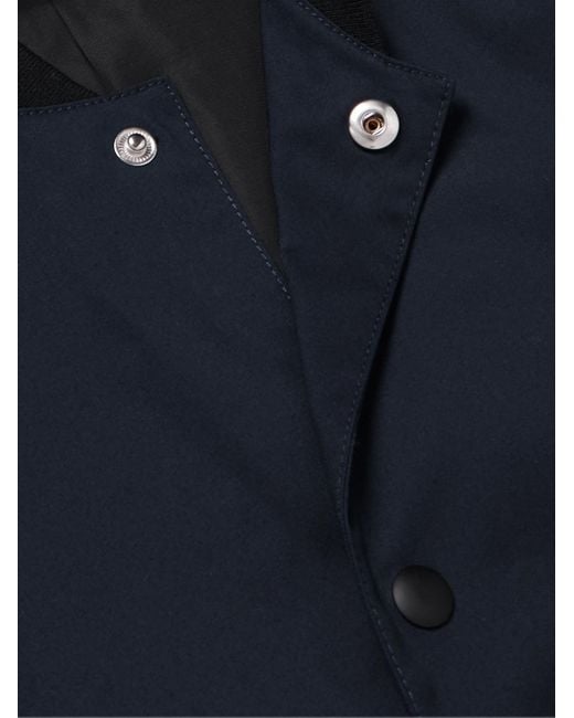 Club Monaco Blue Refined Stretch Cotton-blend Bomber Jacket for men