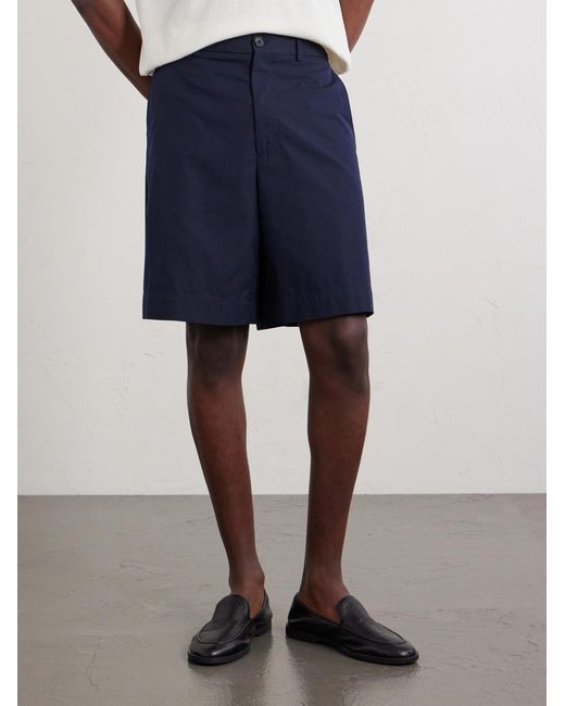 Slowear Blue Cotton-Ripstop Shorts for men