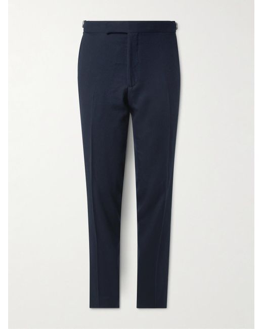 Mr P. Blue Philip Slim-Fit Super 150S Wool Suit Trousers for men