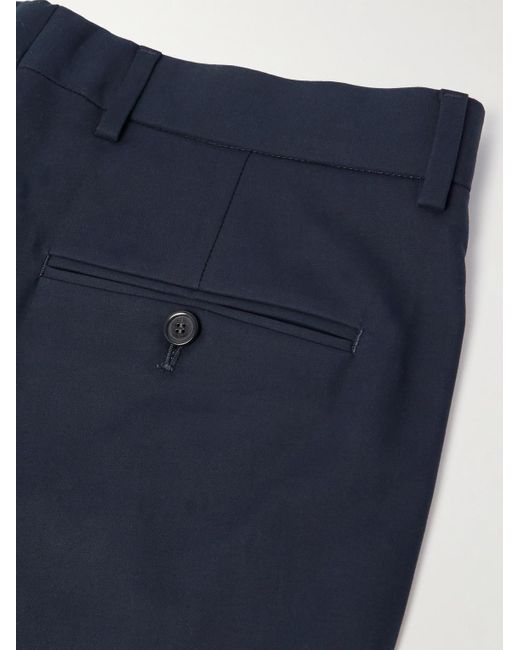 Loro Piana Blue Jarno Straight-leg Stretch-cotton Bermuda Shorts for men