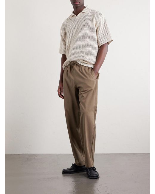 Kardo Natural Roy Straight-leg Cotton Trousers for men