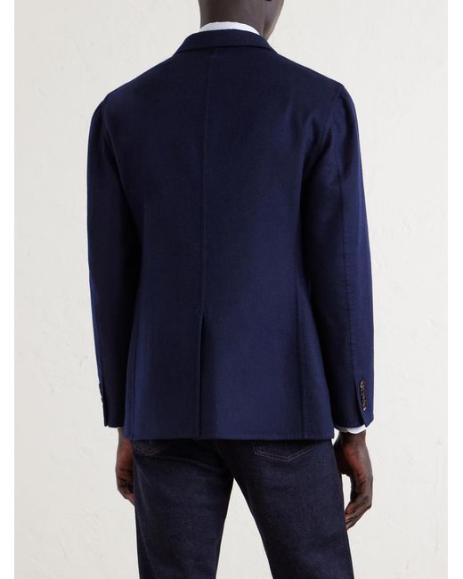 Dunhill Blue Mohair And Silk-Blend Blazer for men