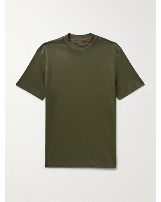 T-shirt in jersey di cotone di Loro Piana in Green da Uomo