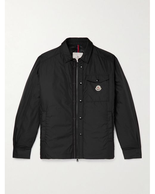 Moncler Black Pyrole Grosgrain-Trimmed Nylon Down Overshirt for men