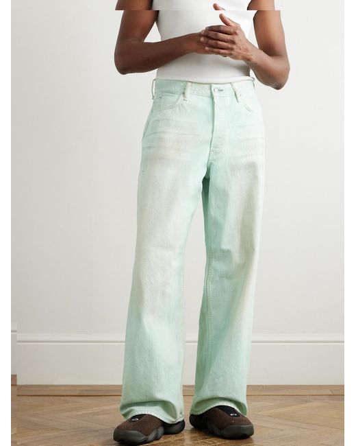 Acne Blue Traffic Straight-Leg Distressed Jeans for men