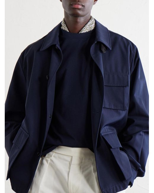 Brioni Blue Cotton-Jersey T-Shirt for men