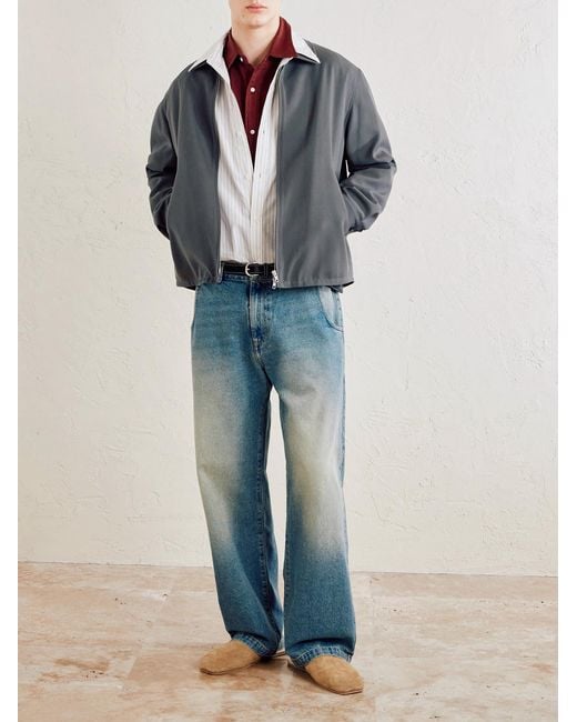 mfpen Blue Straight-Leg Organic Jeans for men