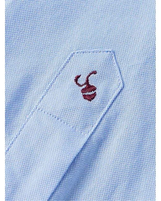 Incotex Glanshirt Hemd aus Baumwoll-Oxford in Blue für Herren