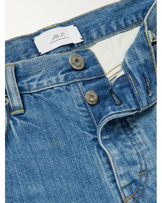 Mr P. Schmal geschnittene Jeans aus Selvedge Bio-Denim in Blue für Herren