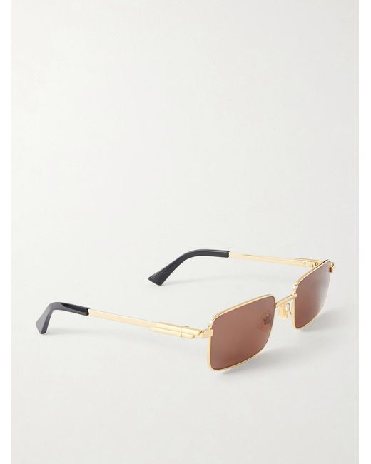 Bottega Veneta Natural Square-Frame-Tone Metal Sunglasses for men