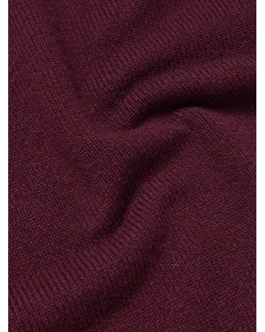 John Smedley Purple Norfolk Recycled-Cashmere And Merino Wool-Blend Sweater for men