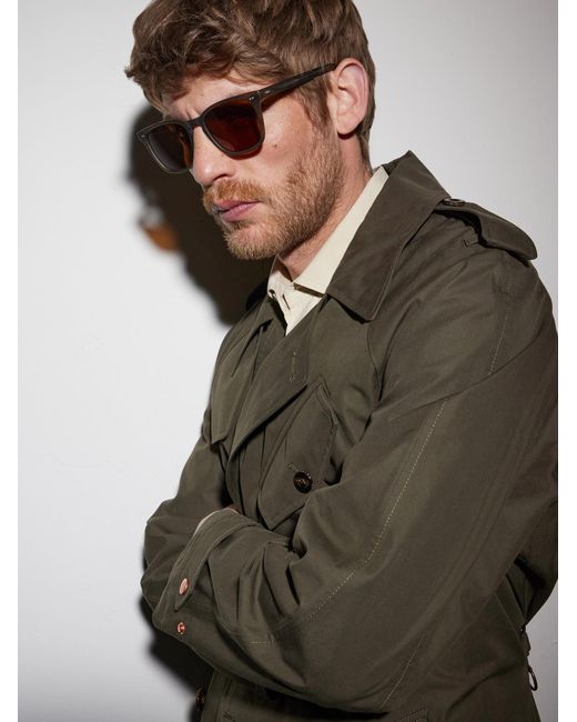 Garrett Leight Green Earvin Square-Frame Acetate Sunglasses for men