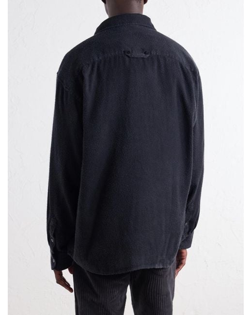 mfpen Blue Garden Brushed Lyocell Overshirt for men