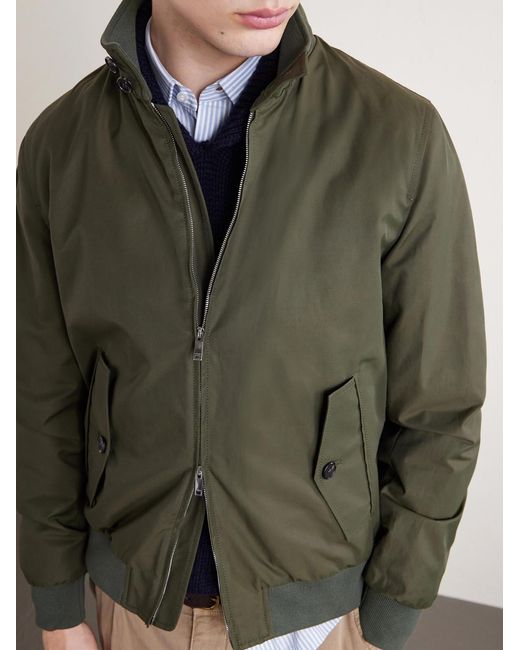 Slowear Green Cotton-blend Bomber Jacket for men