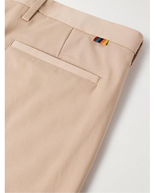 Pantaloni slim-fit in twill di misto cotone di Paul Smith in Natural da Uomo