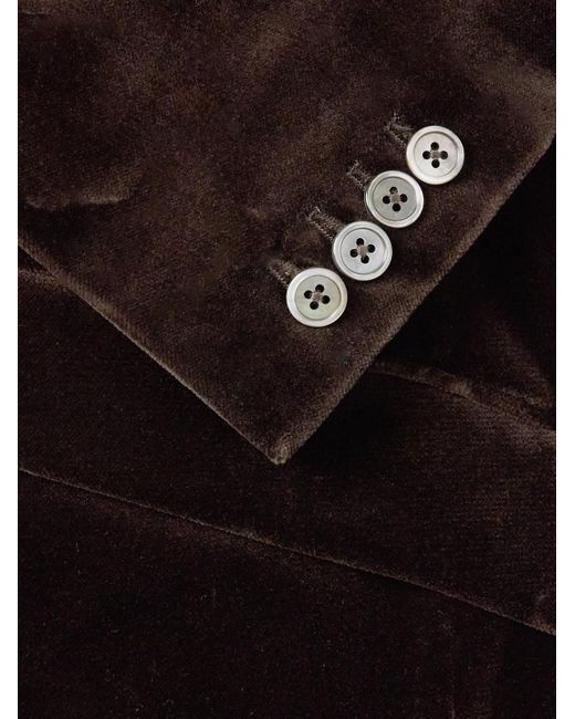 Favourbrook Black Newport Cotton-Velvet Tuxedo Jacket for men