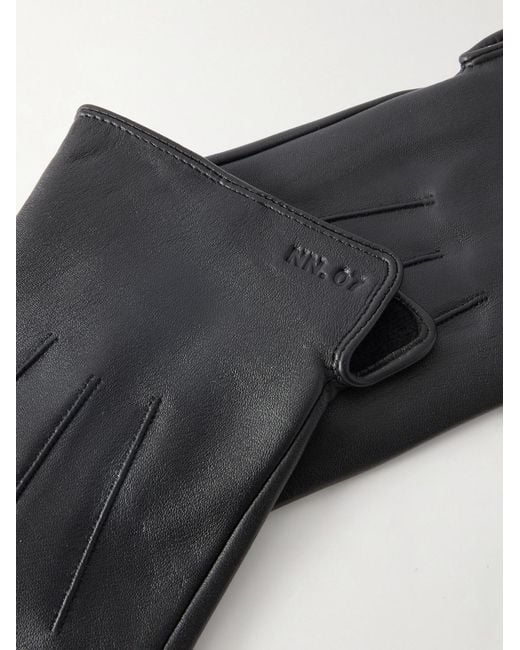 NN07 Black Him 80048 Leather Gloves for men