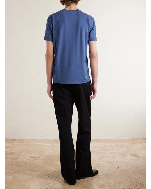 Tom Ford Blue Lyocell And Cotton-blend T-shirt for men