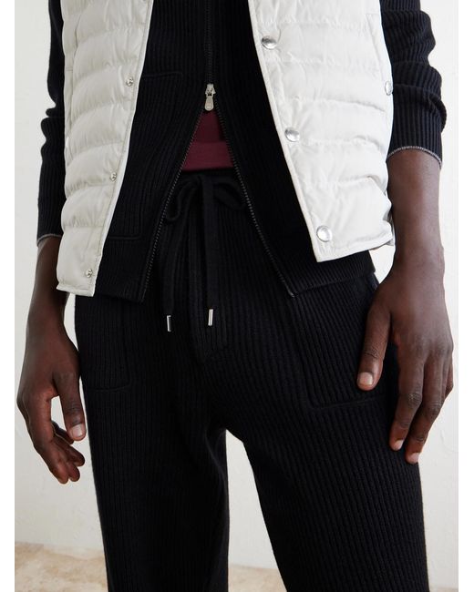 Brunello Cucinelli Blue Cashmere Drawstring Sweatpants for men