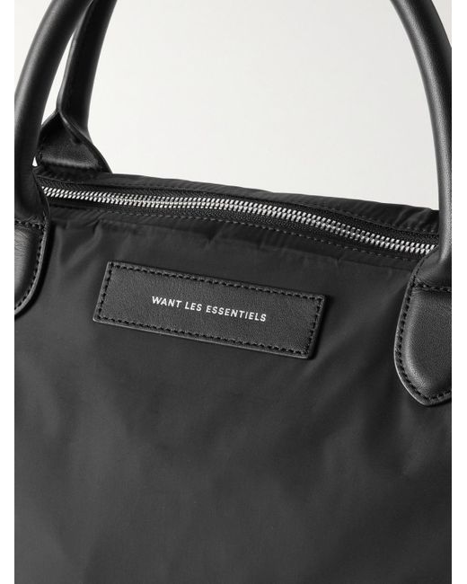 Want Les Essentiels De La Vie Black O'hare 2.0 Logo-print Leather-trimmed Recycled-nylon Tote Bag for men