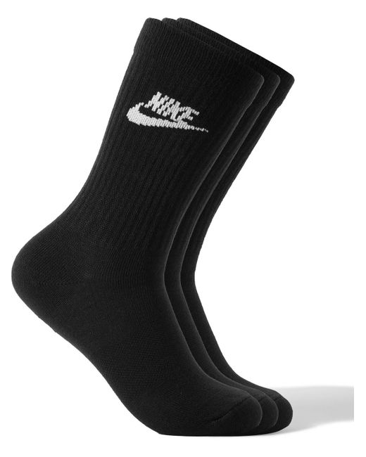 Nike Three-pack Sportswear Everyday Essential Recycled Dri-fit Socks in  Black for Men | Lyst