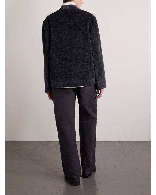 Mr P. Black Luxe Wool And Alpaca-Blend Jacket for men
