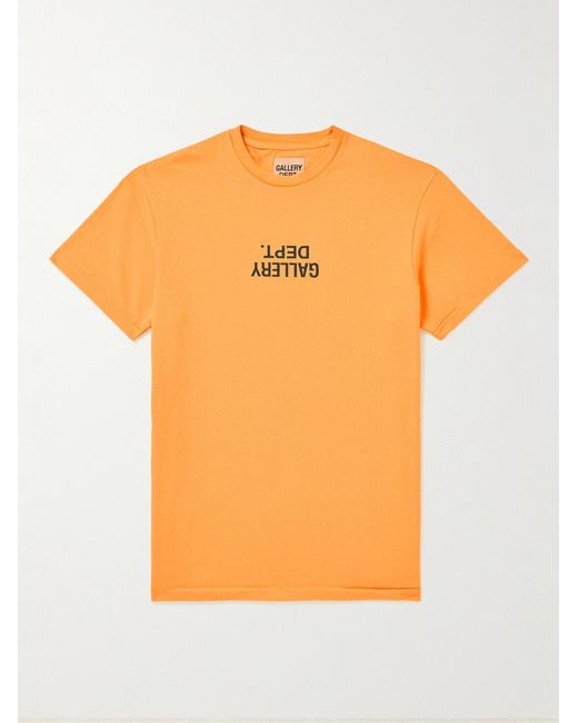 GALLERY DEPT. Orange Logo-Print Cotton-Jersey T-Shirt for men