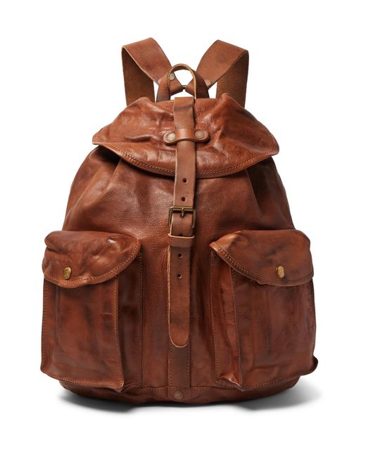 RRL Riley Leather Backpack in Tan (Brown) for Men - Save 77% - Lyst