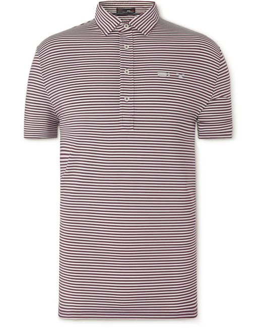 RLX Ralph Lauren Striped Logo-print Recycled Jersey Polo Shirt in Red ...
