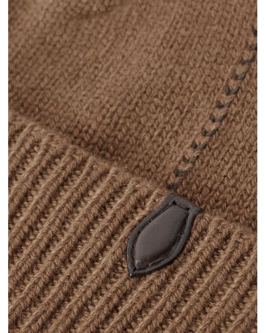 Berluti Brown Cashmere Beanie for men
