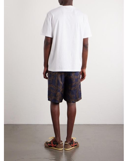 Loewe White Paula's Ibiza Logo-Embroidered Cotton T-Shirt for men