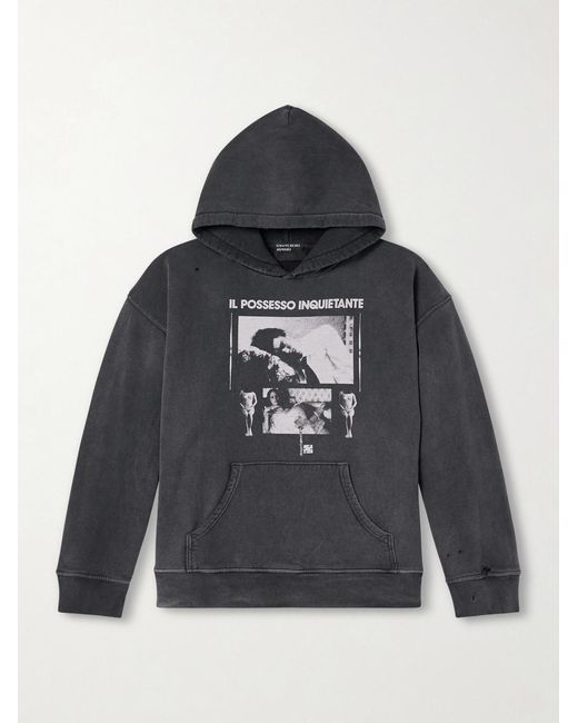 Enfants Riches Deprimes Blue Il Possesso Printed Cotton-jersey Hoodie for men