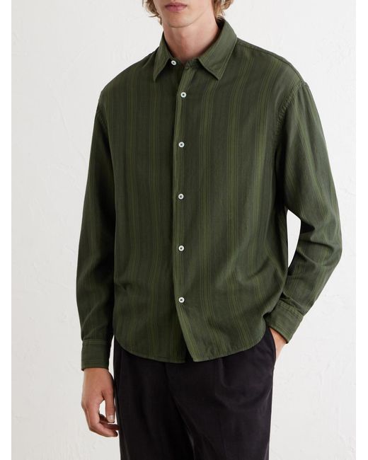 Massimo Alba Green Cotton Overshirt for men