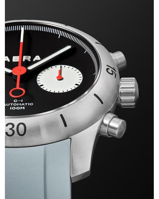 Aera Black C-1 Chrono Automatic Chronograph Stainless Steel Watch for men