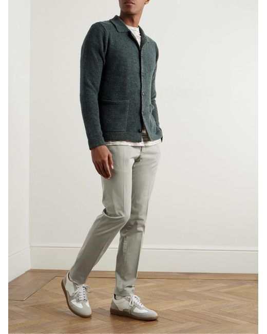 Incotex Venezia 1951 schmal geschnittene Hose aus Stretch-Baumwoll-Twill in Gray für Herren