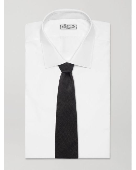 7Cm Wool Tie di De Petrillo in Black da Uomo