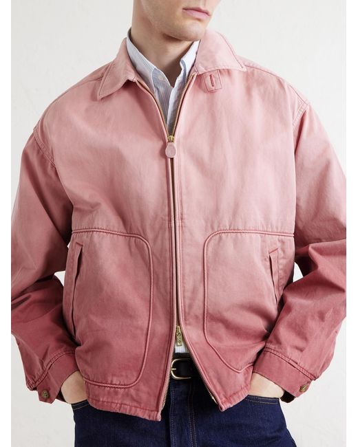 Beams Plus Pink Cotton-Twill Blouson Jacket for men