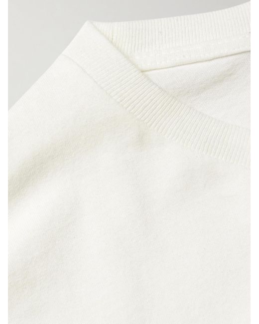 T-shirt in jersey di cotone biologico di SSAM in White da Uomo