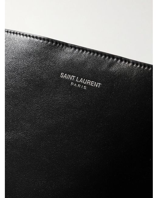Saint Laurent Bold Leather Tote Bag in Black for Men | Lyst