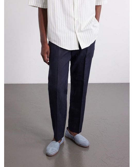 Mulo Blue Canvas Espadrilles for men
