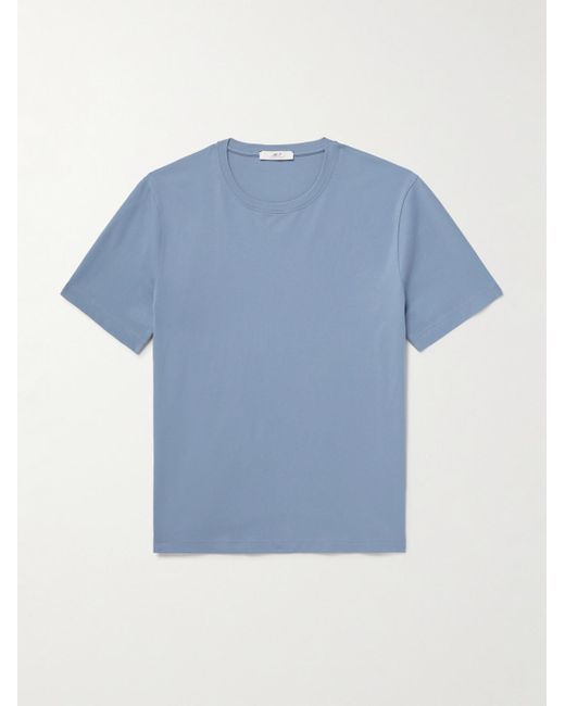 Mr P. Blue Relaxed-Fit Organic And Recycled Cotton-Jersey T-Shirt for men