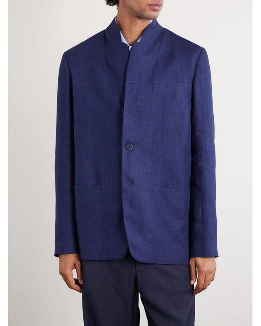 Sease Blue Ellen Linen And Cotton-blend Blazer for men